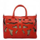 Pu Hollow Out Stylish Tote Handbag