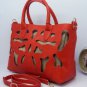 Pu Hollow Out Stylish Tote Handbag