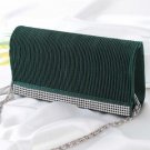 Pleated Rhinestone Stylish Clutch
