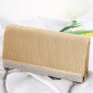 Pleated Rhinestone Stylish Clutch