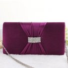 Satin Bowknot Rhinestone Evening Handbag