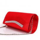 Elegant Satin With Rhinestone Clutch