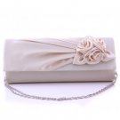 Gorgeous Pleated Rosette Evening Clutch