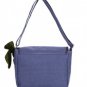 Dark Blue Embroidered Bow Satchel Bag