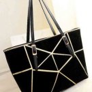 Black Nubuck Leather Split Lady Handbag