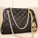 Black Chain Link Straps Pendant Shoulder Bag
