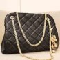Black Chain Link Straps Pendant Shoulder Bag
