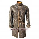 Watch Dogs Trench Coat Genuine Leather Jacket Distressed 100% Real Leather coat