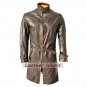 Watch Dogs Trench Coat Genuine Leather Jacket Distressed 100% Real Leather coat