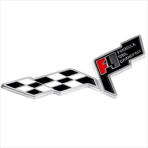 F1 Formula One Grandprix 3D METAL CAR BADGE / STICKER