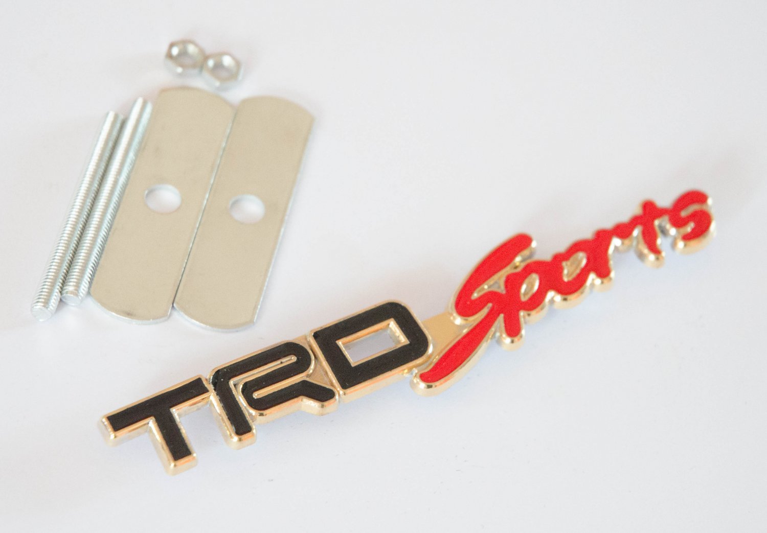 TRD Sports 24K Gold Plated Metal 3D Grill Badge Emblem