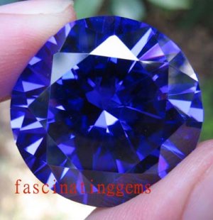 100.65CT BIG EXCELLENT STUNNING BLUE ROUND ZIRCON