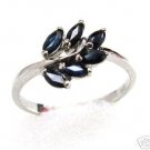 100% Natural Blue sapphire ring size 7 & .925 sterling silver