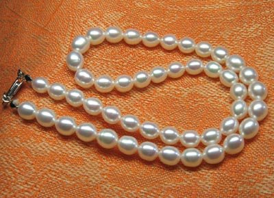 stunning Fresh water 8mm white pearl Necklace,Great price!don't miss!