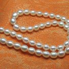 stunning Fresh water 8mm white pearl Necklace,Great price!don't miss!