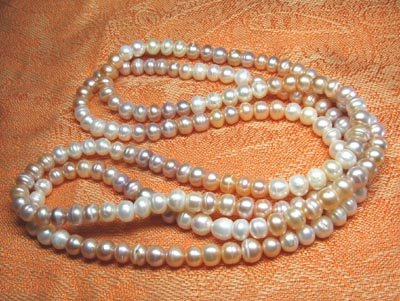 Fresh water 7mm multicolour pearl Necklace ,Great price!don't miss!