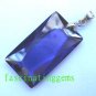 IF~30.05CT GLISTENING RECTANGLE BLUE ZIRCON PEADANT