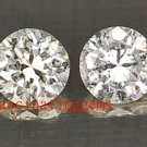 12.98CT PAIR BEAUTIFUL CHARMING WHITE ROUND ZIRCON
