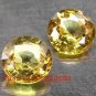 13.25CT PAIR STUNNING YELLOW ROUND ZIRCON