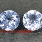 13.35CT PAIR GLISTENING ROUND BLUE ZIRCON