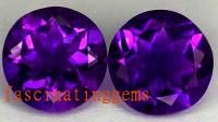 13.15CT PAIR STUNNING PIRPLE ROUND ZIRCON