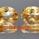 10.05CT PAIR STUNNING YELLOW OVAL ZIRCON