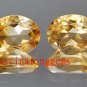 10.05CT PAIR STUNNING YELLOW OVAL ZIRCON