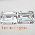 10.95CT PAIR BEAUTIFUL WHITE RECTANGLE ZIRCON
