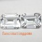 10.95CT PAIR BEAUTIFUL WHITE RECTANGLE ZIRCON