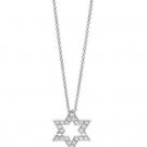 0.925 sterling silver and gemmy five star necklace and pendant