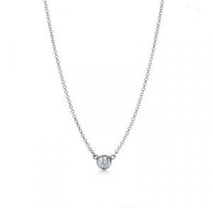 0.925 sterling silver and whter crystal necklace and pendant