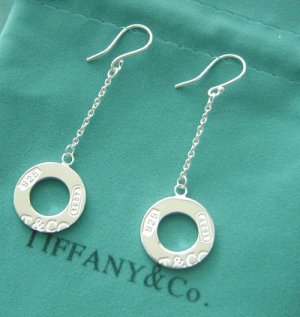 Amazing Sterling new style 1837 circle square dangling earrings