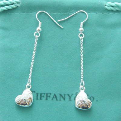 Amazing Sterling new style heart dangling earrings