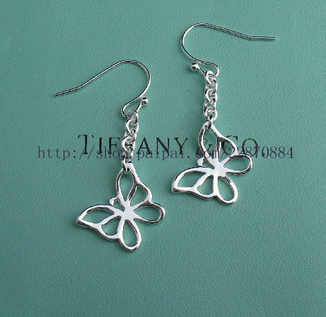 Amazing Sterling new style butterfly dangling earrings
