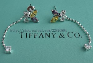 Amazing Sterling new style gemmy butterfly dangling earrings