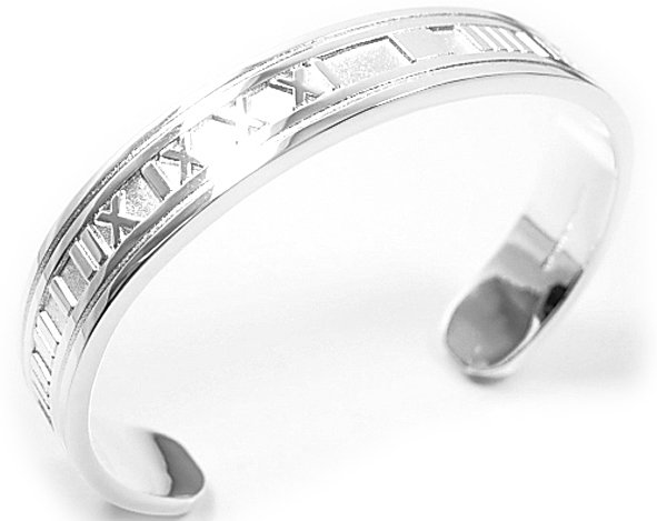 Beautiful Sterling new style broad Rome bracelet bangle
