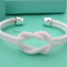 Beautiful Sterling new style tie a knot bracelet bangle