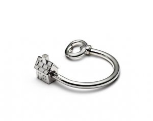 Beautiful Sterling silver key button jewelry