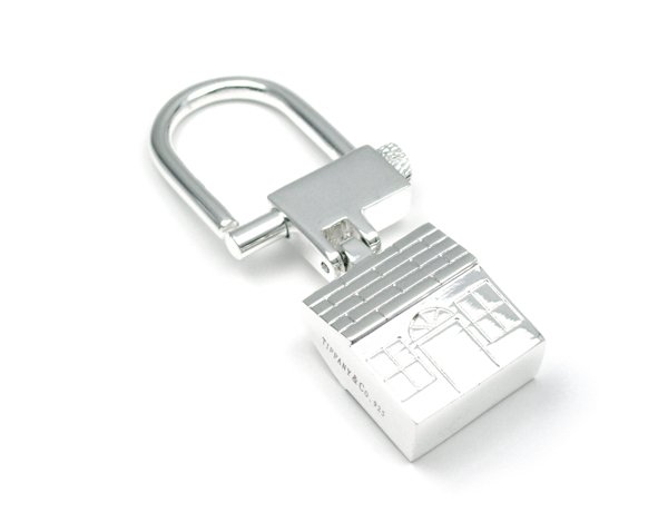 Beautiful Sterling silver house shape key button jewelry