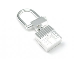 Beautiful Sterling silver house shape key button jewelry