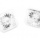 Beautiful Sterling silver chrysanthemum cuff button jewelry