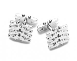 Beautiful Sterling silver Chain cuff button jewelry