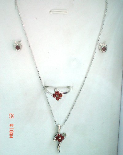 100% natural blue sapphire and sterling silver sets