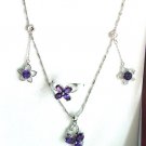 100% natural amethyst and sterling silver sets