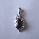 100% natural blue sapphire and sterling silver necklace penda