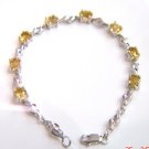 100% natural blue sapphire and sterling silver bracelet