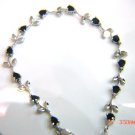 100% natural blue sapphire and sterling silver bracelet