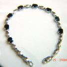 100% natural blue sapphire and sterling silver bracelet