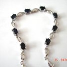 100% natural blue sapphire and sterling silver bracelet