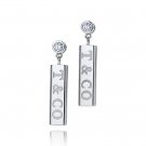 Unique sterling silver and gemmy 1837  earrings,New arrival!